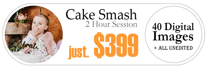 Complete Cake Smash Session - Gift Voucher *40 Images Inc*